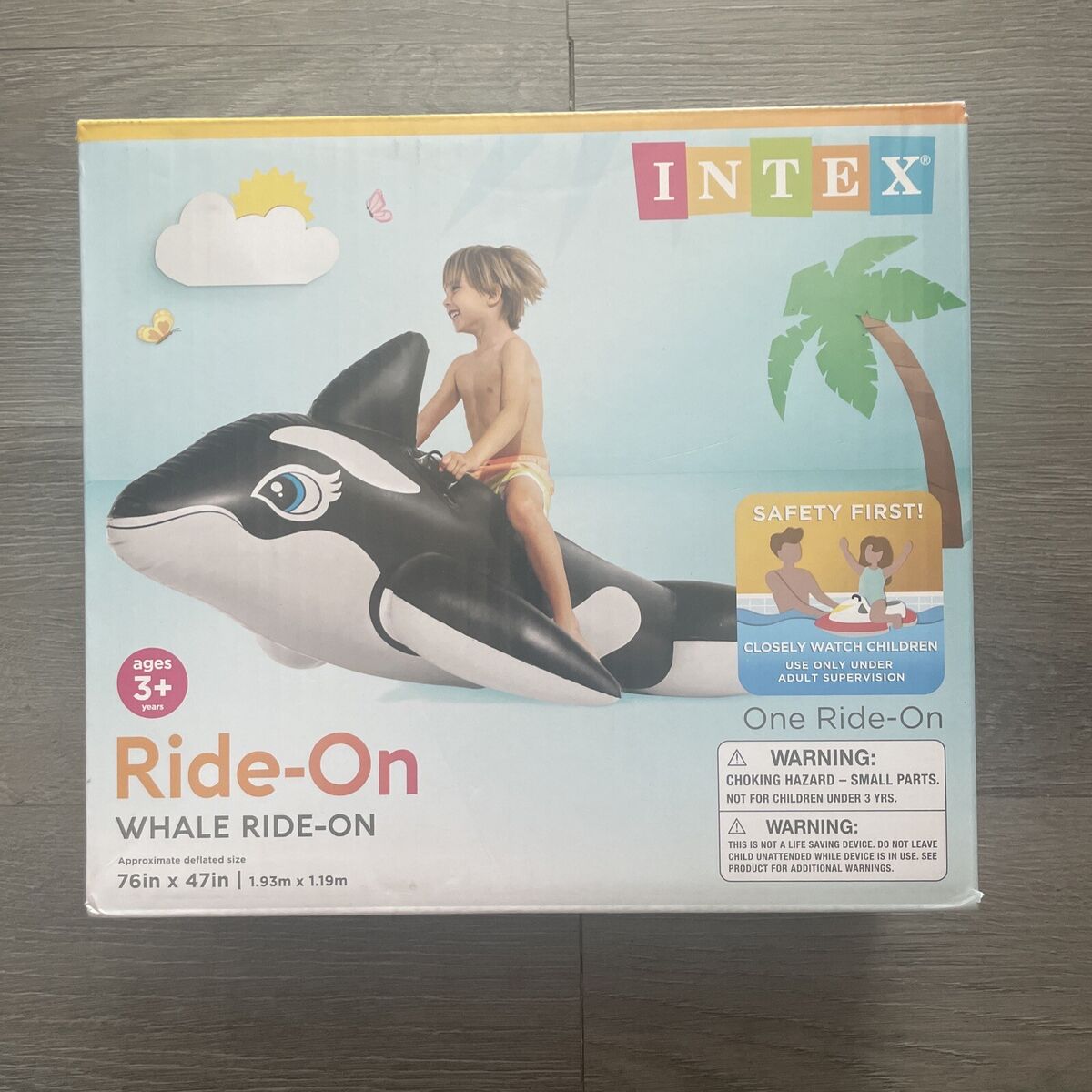INTEX Inflatable Ride On ORCA KILLER WHALE Swimming Pool INTEX Inflatable Ride On ORCA KILLER WHALE Swimming Pool