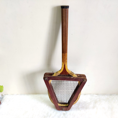 Ancienne Raquette De Tennis Spéciale Fil D'acier Et Bois - Modèle 915 - Déco Vintage Collection