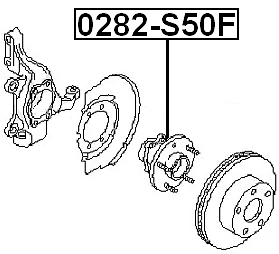 BUJE DE RUEDA DELANTERA - Febest # 0282-S50F OEM 40202-CG110 Foto 2 de 3