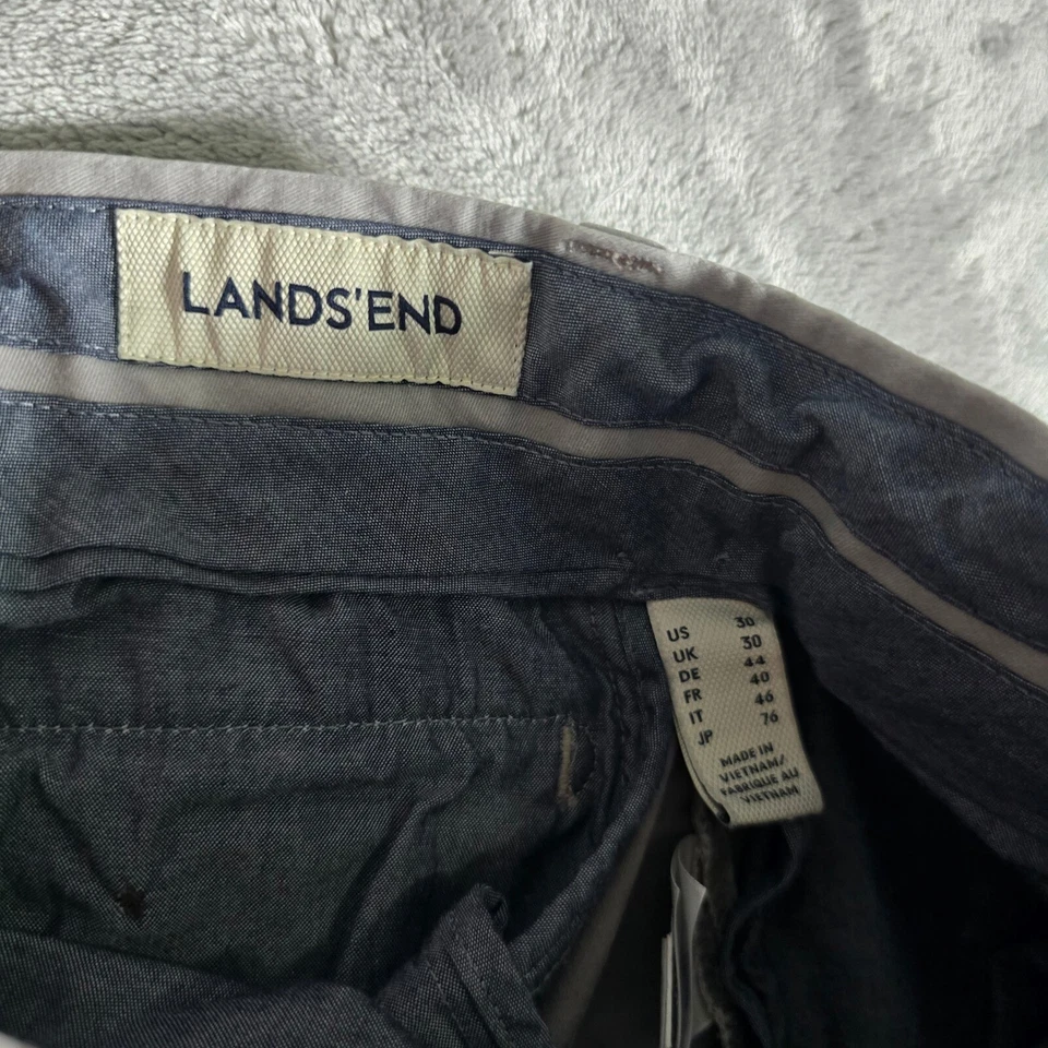 Pantalones Chinos Lands' End Calce Recto Informales Todos los Días Caqui Talla 30 Foto 2 de 4