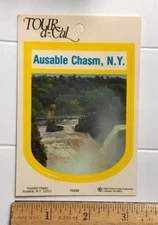 Vintage Ausable Chasm New York NY Picture Travel Decal Emblem Sticker