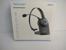 TECKNET Bluetooth 5.0 Wireless Headset with AI Noise Cancelling Microphone &