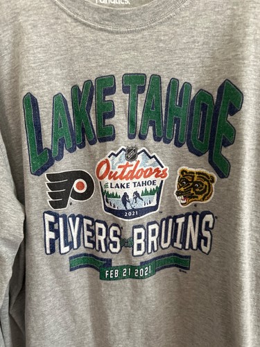 Fanatics NHL Lake Tahoe Flyers Vs Bruins 2021 Langarmshirt 2XL grau - Bild 2 von 7