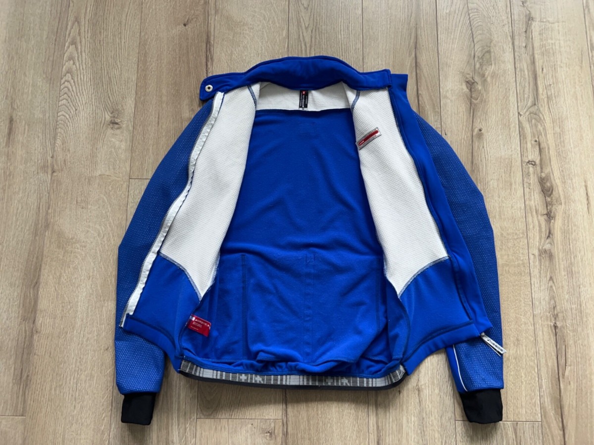 Mens Assos Airblock 851 Blue Cycling Jacket Soft Shell Long Sleeve