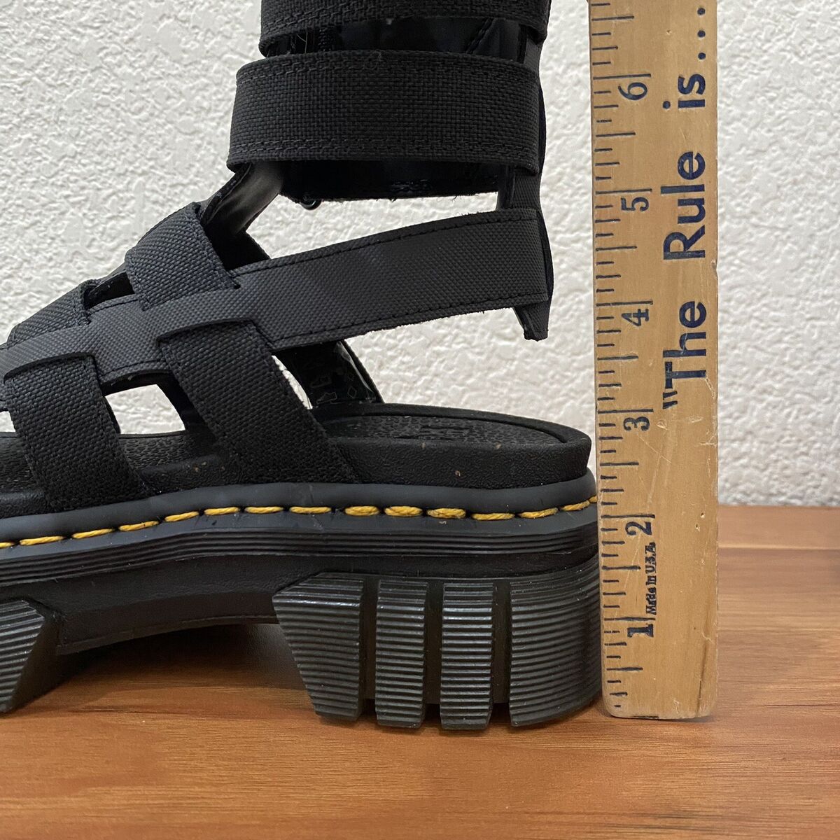 DR MARTENS Ricki Gladiator Black Platform Gladiator Sandals DR MARTENS Ricki Gladiator Black Platform Gladiator Sandals
