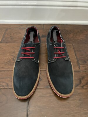 Giorgio Brutini Navy Blue Wingtip Laced Dress Shoes Size  display picture 1