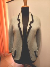 giacca lana celeste due taschine vintage, due bottoni