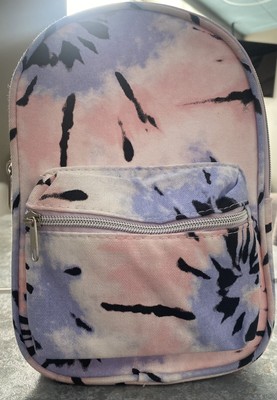 Fashion Girls Canvas Tye Dye Print Backpack Casual Small Handbags (Pink)