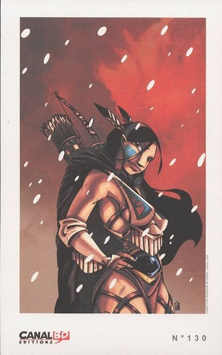LUUNA Ex libris KERAMIDAS Pin Up GIRL BELLE FILLE BRUNE INDIAN sexy NATIVE nue