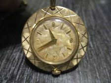 Vintage Bulova Swiss Gold Tone Ladies Pendant Watch 24" Necklace Repair Parts