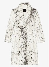 Givenchy From The Runway Coat In Fur With Snow Leopard Print Coat Size 40