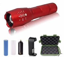 G1000 Tactical LED Flashlight  - Adjustable Tac Light Ultra Bright CREE T6 - KIT