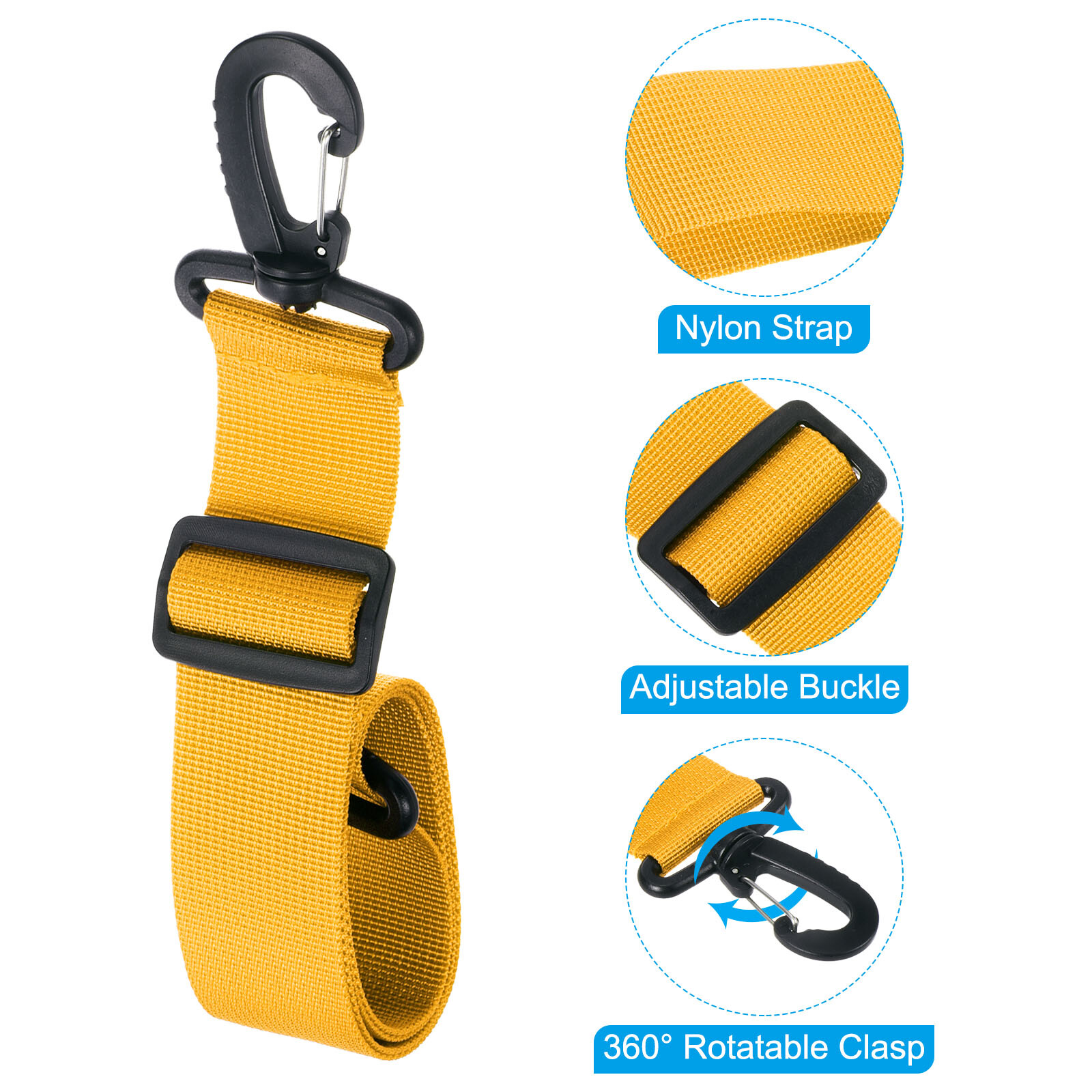 SALOMON Cinghia portasci 90 cm x 3 8 cm cinghia per scarponi da snowboard giallo