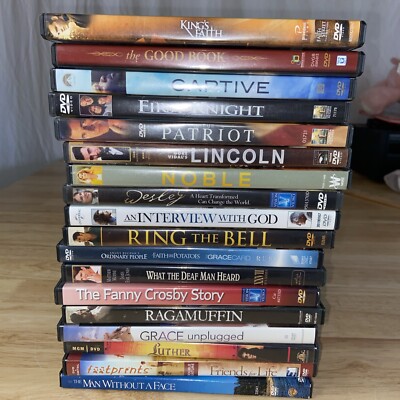 Lot of 18 DVD Inspirational Random movies