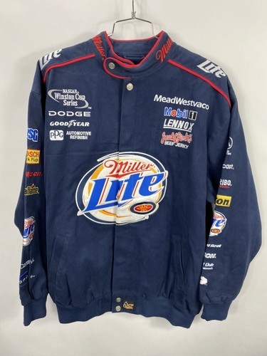 Vintage Y2K Nascar Miller Lite Rusty Wallace Racing Jacket Winston Cup Chase 90s