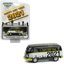 GREENLIGHT 1:64 VOLKSWAGEN PANEL VAN "HAPPY NEW YEAR 2021" MODEL 30222-5C1