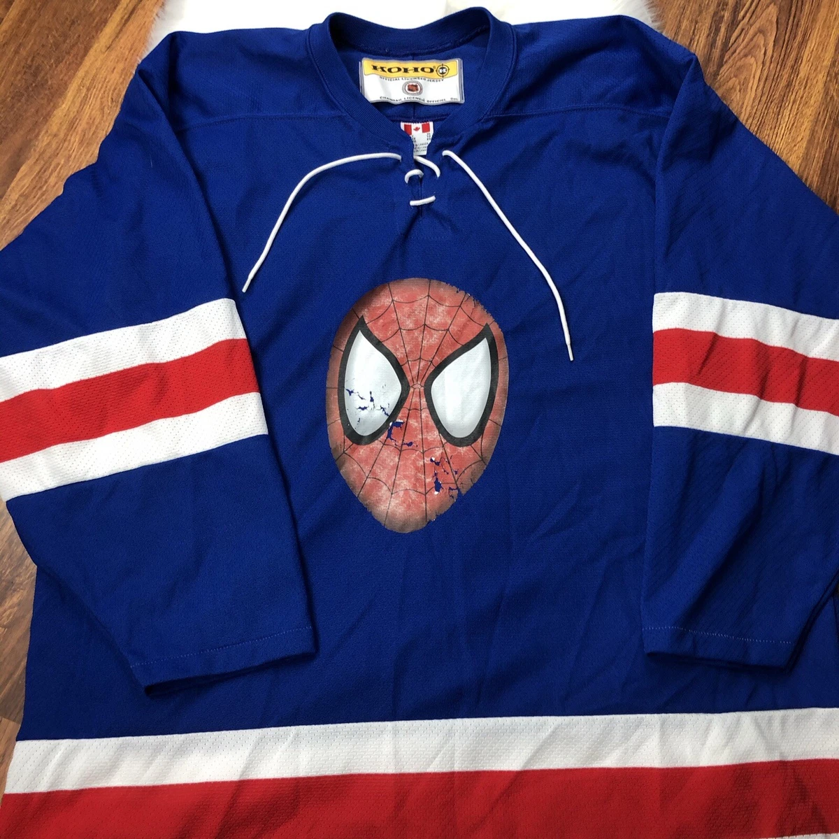 Ultimate Spiderman Blue and Red Hockey Jersey