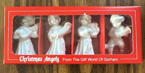 Gorham Porzellan Weihnachten Cherubs Engel Ornamente 4er Set