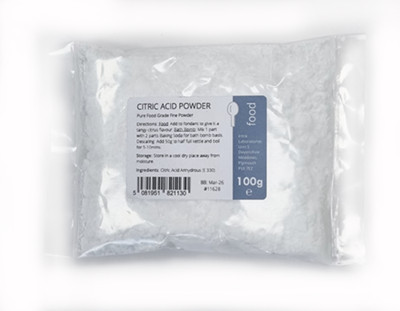 Zitronensäure 100g - Reinstes wasserfreies ultrafeines Pulver in Lebensmittelqualität