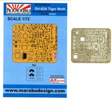Marabu Models 1/72 DE HAVILLAND DH-82 TIGER MOTH Photo Etch Detail Set