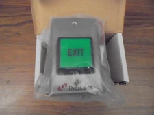 DynaLock 6270 Illuminated 2" Square Green Button w/black "EXIT" Momentary NEW!