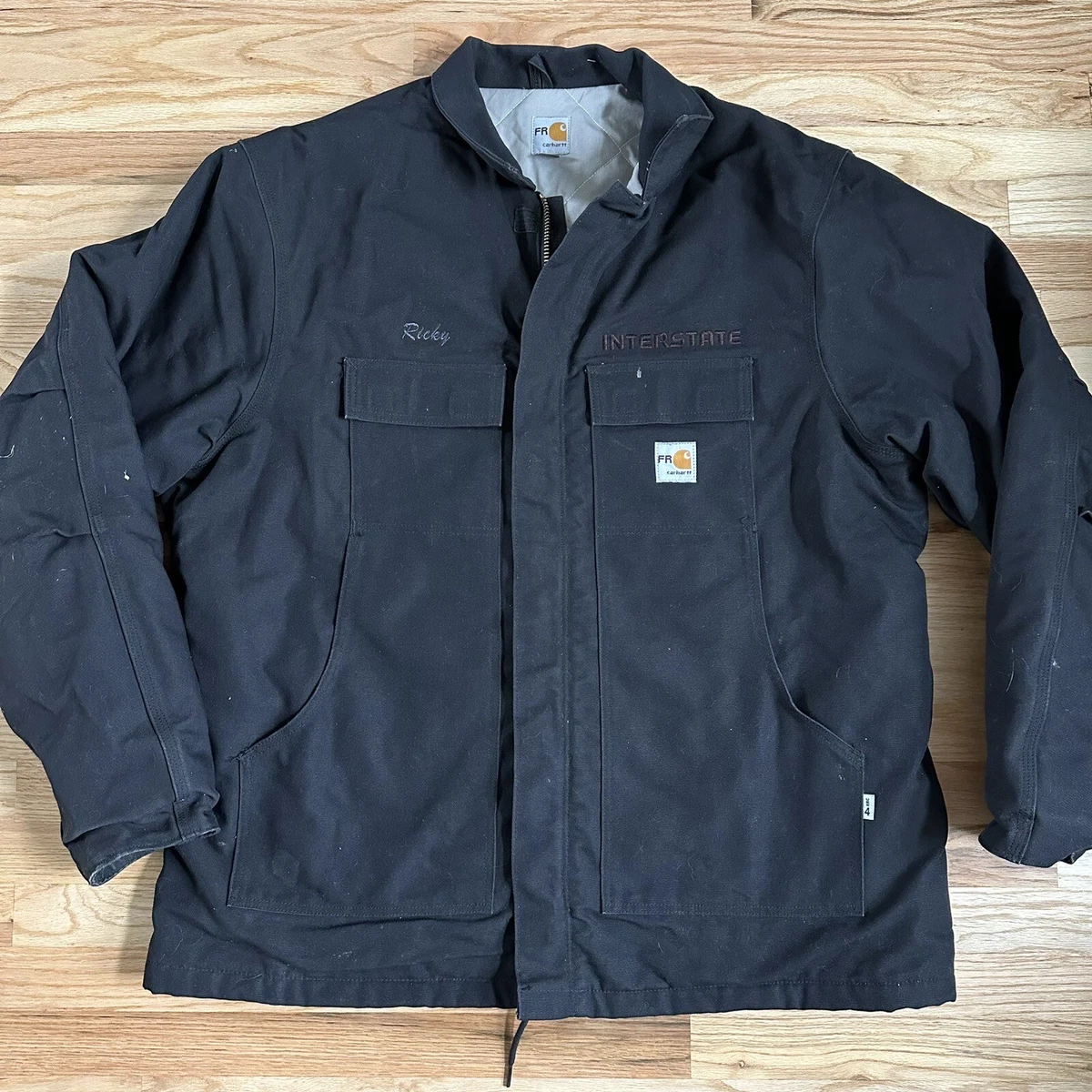 Men s Carhartt Flame Resistant FR Quilt Lined Traditional Black