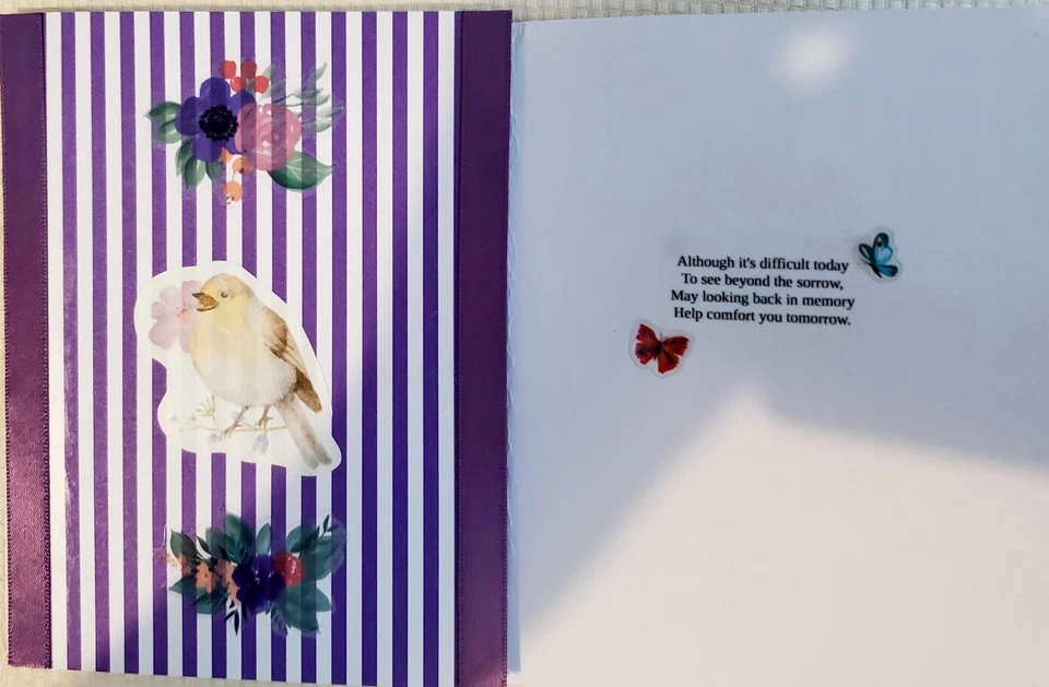 Handmade Greeting Cards -(set of 8) Sympathy Cards with Message and Envelopes - Image 3 of 4