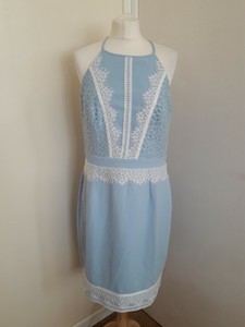 lipsy cornflower lace bodycon