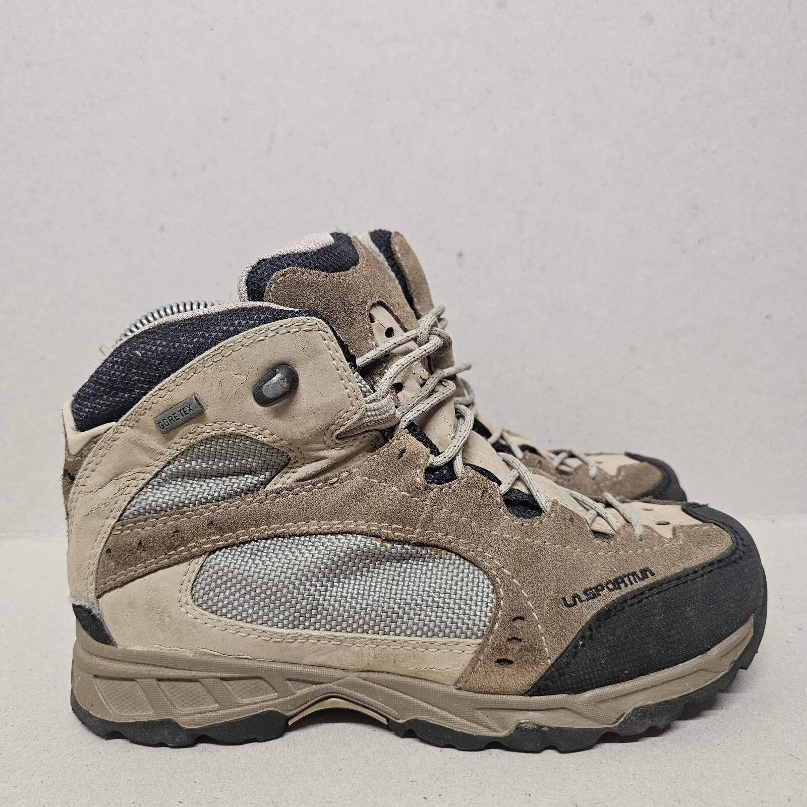 LA SPORTIVA TRANGO GTX WOMEN LEATHER SUEDE HIKING CAMPING BOOTS BEIGE UK3.5 EU36