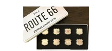 Icons of Route 66 Set by APMEX in Custom License Plate Tin Box (8) 1oz FS Coins