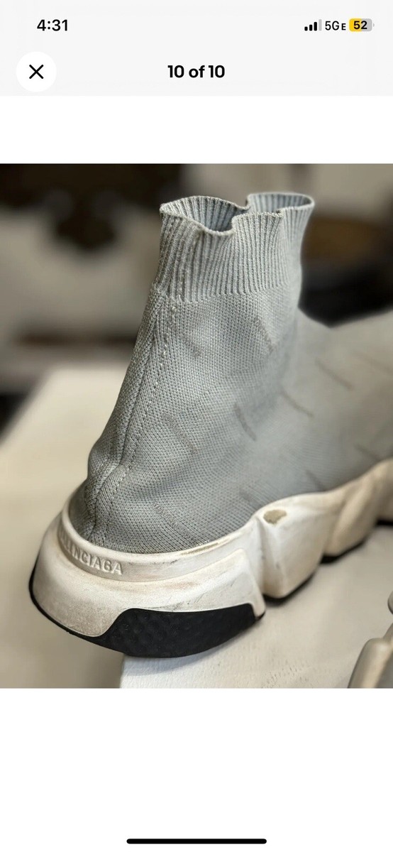 Size 9 - Balenciaga Speed Trainer Grey with writing | eBay Size 9 - Balenciaga Speed Trainer Grey with writing | eBay