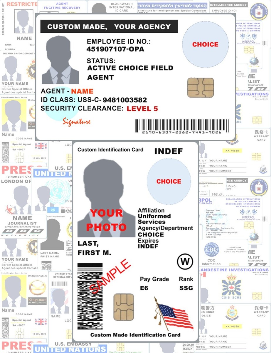 cosplay: CUSTOM made ID cards, WITH/WITHOUT real chip. Your photo and details