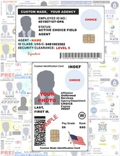 collect: CUSTOM made ID cards, WITH/WITHOUT real chip. Your photo and details