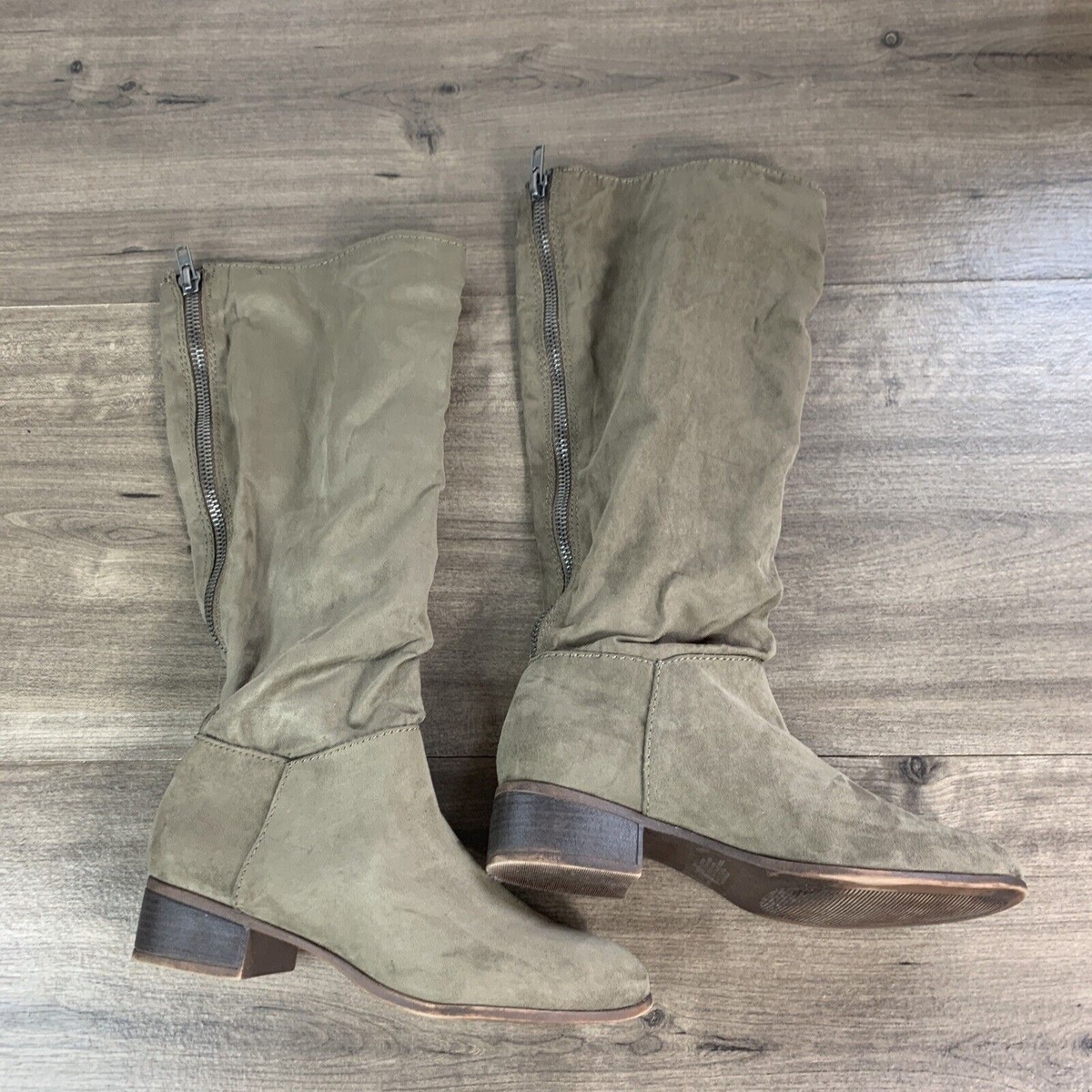 Madden Girl Womens Suede Knee High Boots Size Slouch Comfort