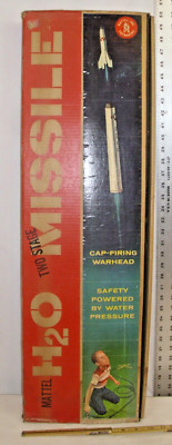 MATTEL H2O TWO STAGE MISSILE TOY SET 1958 BOXED SHARP!