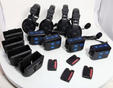 4x HME BP300 4x HS15 Headsets, 4x BAT41 Batteries, 4x Pouches For MB300 Intercom