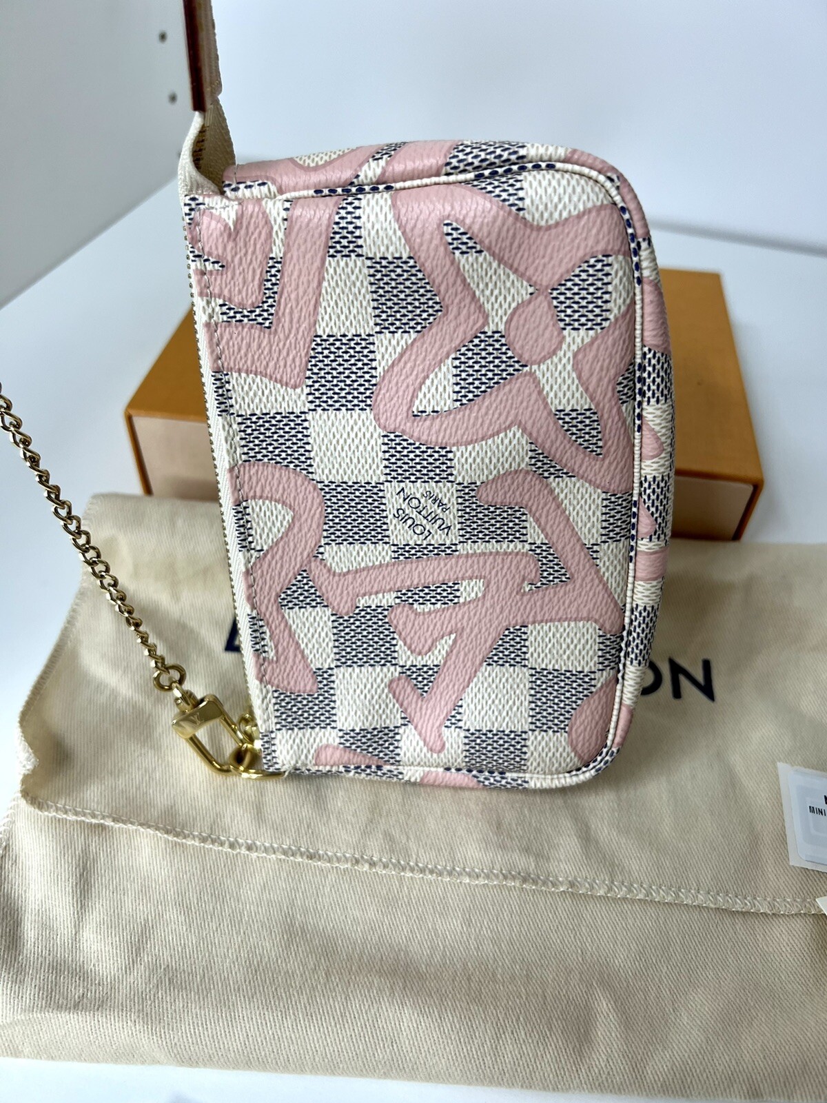 Louis Vuitton Damier Azure Tahitienne Mini Pochette Accessories. Made in  France | eBay