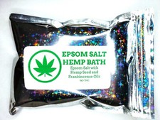 Epsom Salt Bath with Hemp Seed and Frankincense Oils 1 Lbs.