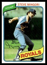 1980 Topps #219 Steve Mingori   Kansas City Royals  Baseball VG
