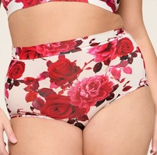 Lane Bryant Red Roses   Comfort Bliss High Waist Brief Panty Plus Size 26/28, 4X