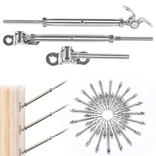 Muzata Cable Railing Kit 1/8" Swage Toggle Turnbuckle Hardware T316 CK07