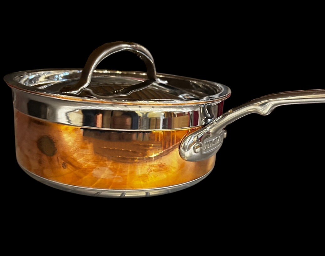 Hestan Coppebond Induction Copper 2 Quart Saucepan Covered New