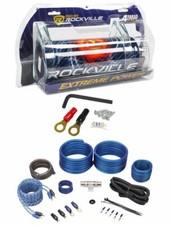 Rockville RXC4D 4 Farad/12 Volt Digital Power Capacitor RWK41 4 AWG Amp Wire Kit