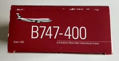 HERPA WINGS 1/500 CATHAY PACIFIC CXcitement B747-400 AT FRANKFURT