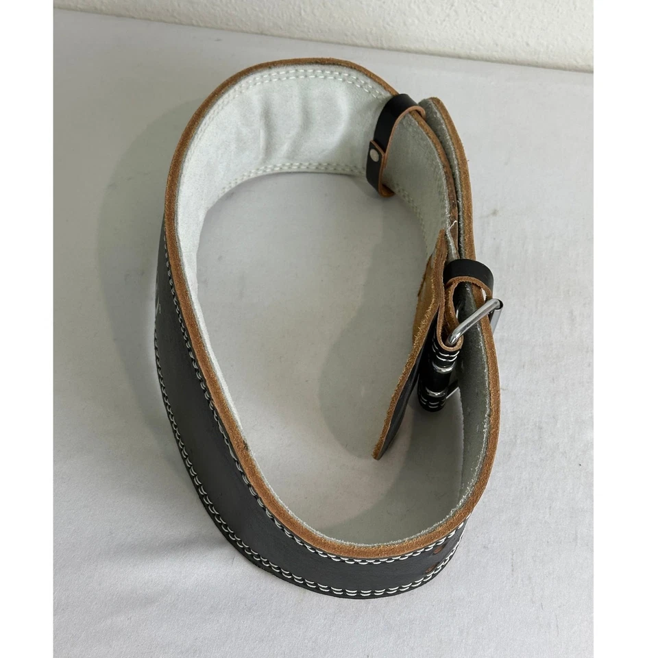 Cinturón ajustable de levantamiento de pesas de cuero Valeo de 4" de 32" a 42" nuevo con etiquetas Foto 3 de 4