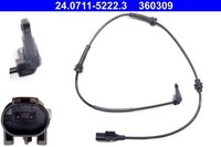 ATE Sensor, Raddrehzahl 24.0711-5222.3 Passend FüR Fiat