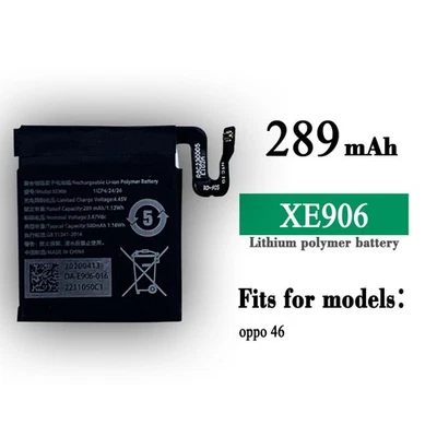 100% Li-ion Battery For OPPO Watch 46mm XE906 300mAh High Quality NEW Internal - Image 1 of 4