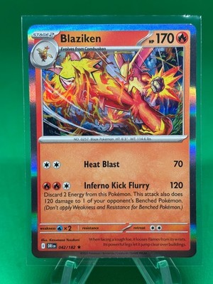 blaziken holographic card Blaziken 14/111