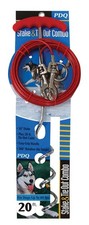 PDQ A01316 Silver/Red Cable Dog Tie Out Stake Large 20 L ft. x 4.5 W in.