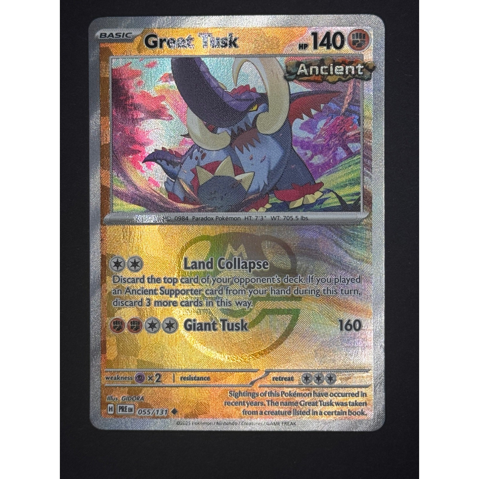 Great Tusk (Master Ball Pattern) SV: Prismatic Evolutions - Pokemon NM 055/131